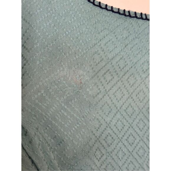 Double D Ranch Cactus Embroidered Baby Doll Dress Muted Teal M - Picture 7 of 7